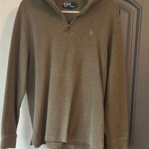 Ralph Lauren Men's Zip-Up Sweater in Tan